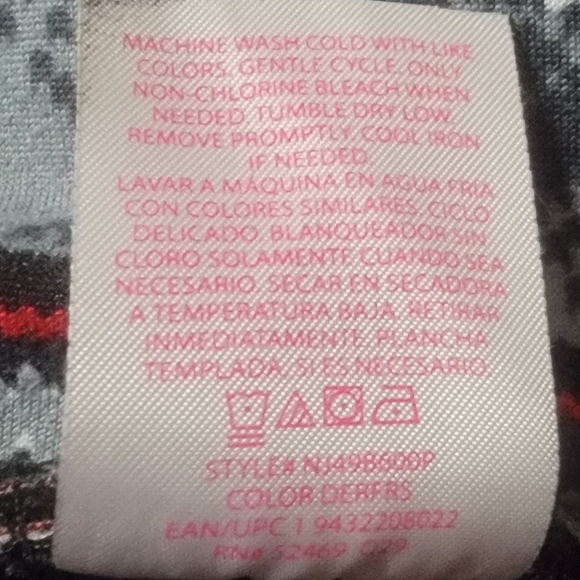 NOBO | No Boundaries Winter Moose Geometric Fleece Pull On Leggings |XL (15-17)u - Picture 7 of 8